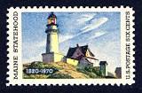 The Lighthouse at Two Lights Maine Statehood Issue United States, 1970